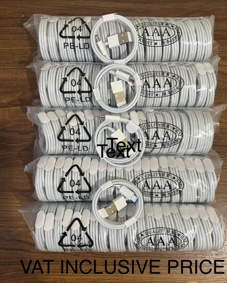 ⭐️USB-C Charging Phone Charger Cables *25*PACK Samsung Type C✅ VAT INCLUDED - Image 1 of 1