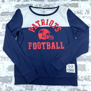 New England Patriots Sweatshirt Women XS Blue Victoria Secret Sweater Ladies * - Picture 1 of 11