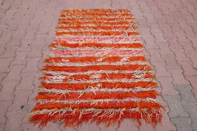 Striped Turkish Kilim Anatolian Handmade Ethnic Tribal Livingroom Carpet 3x5ft - Image 1 of 4
