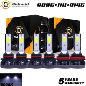9005 H11 9145 Combo LED Headlight+ Fog Light For 2015 2016 2017 Ford F-150 - Picture 1 of 12