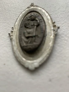 Vintage ST CHRISTOPHER PROTECT ME Silver And Brass - Picture 1 of 8