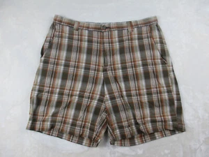 Pantalones Cortos Columbia Para Hombres 38 Marrón a Cuadros Carga Senderista Senderismo Aire Libre Informales* - Imagen 1 de 7
