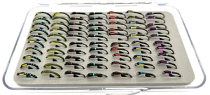 70 x verschiedene Buzzers in Fliegenbox - Fliegenfischen - Forellenangeln Fliegen - Bild 1 von 9