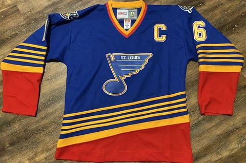 Brett Hull #16 CCM Vintage St Louis Blues Hockey NHL Captain Jersey Size 48 Cover