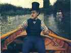 Gustave Caillebotte A4 Photo rower in a top hat 1878
