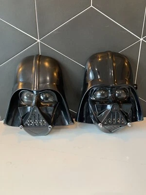 2 STAR WARS DARTH VADER Hard Plastic Halloween MASKS - Image 1 of 4