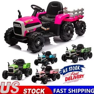 24V Battery Powered Electric Ride On Tractor w/ Remote Control 3 Speed LED Light - Picture 1 of 26