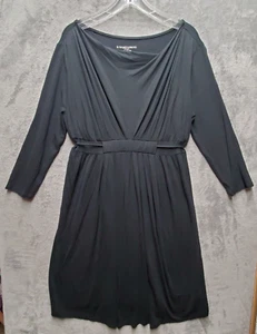 Liz Lange Maternity Dress Womens Extra Large Black Long Sleeve Stretch Nursing - Picture 1 of 10