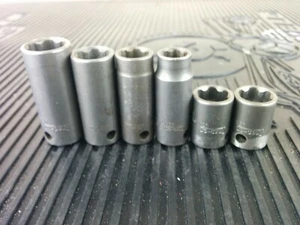 Snap On 3/8” Drive 6 Pt. Socket DFS12, DFS14, DFS16, DFS18 DF16 Lobed Socket Set - Picture 1 of 7
