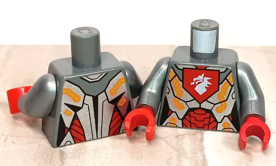 LEGO минифигурка туловище красный дракон логотип битвы доспехи NEXO девочка рыцарь девочка тела - Изображение 1 из 1