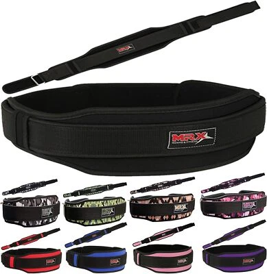Cinturón de Levantamiento de Pesas MRX con Doble Soporte para Espalda Gimnasio Entrenamiento 5" Cinturones Anchos Foto 1 de 4