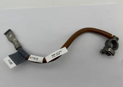 Arnés de cableado de alimentación de tierra terminal de cable negativo de batería OEM 04-10 BMW X3 X5 Foto 1 de 4