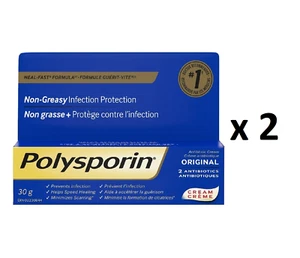 Polysporin Original Antibiotic Cream 30 g - HEAL-FAST Formula - Pack of 2 - Picture 1 of 1