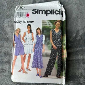Simplicity 7507 Sewing Pattern Womens Vest Dress Shorts Pants Size 20 22 24 Easy - Picture 1 of 6