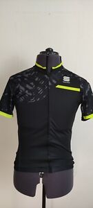 Sportful Mens Casual Short Sleeve Cycling Jersey Shirt Black Full Zip Size M