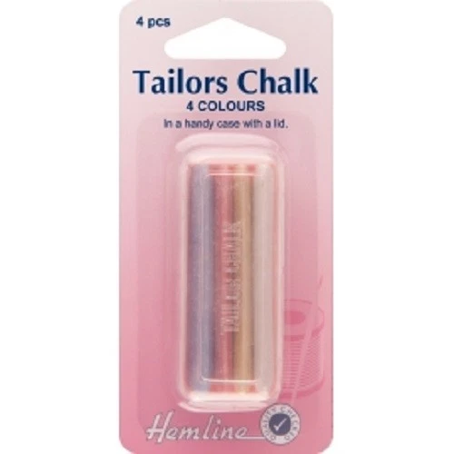 Hemline Tailors Chalk x 4 - Assorted Colours Dressmaking Fabric Marking - Image 1 of 1