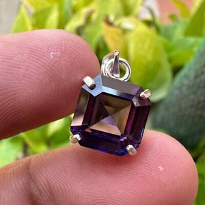 12.45 Ct Natural Purple Sapphire Pendant–Certified Gemstone in Solid 925 Silver - Picture 1 of 6