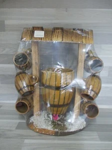 Ornament Likör/Bier/Wein/ Wasser Karaffe aus Keramik , mit 6 Gläsern Rumanien - Bild 1 von 3