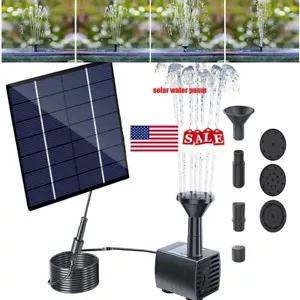 Solar Power 200L/H Submersible Water Pump kit For Fountain Pool Pond Garden US - Picture 1 of 14