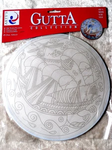 Seidenmalerei Fensterbild "REGATTA",25 cm,rund,Pongé 8 - OVP - Bild 1 von 1