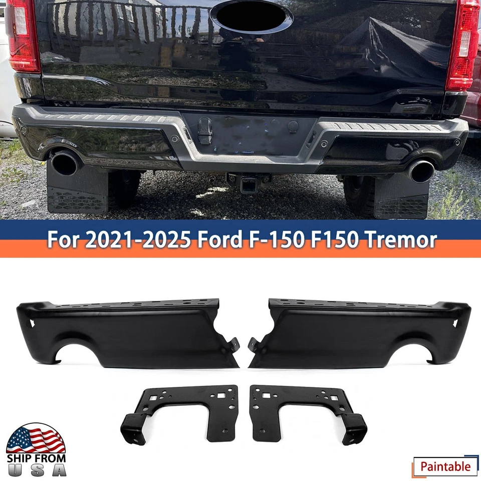 Paintable For Ford F-150 F150 Tremor 2021-2025 Rear Step Bumper End Cap Cover US - Image 1 of 4