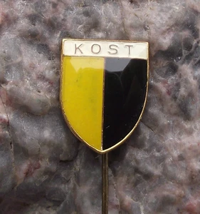 Vintage Kost Czechoslovakia Heraldic Crest Coat of Arms Shield Pin Badge - Picture 1 of 3