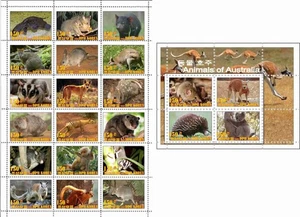 Stamp sheet+block Animals of Australia Fauna Korea 2011 - Picture 1 of 1