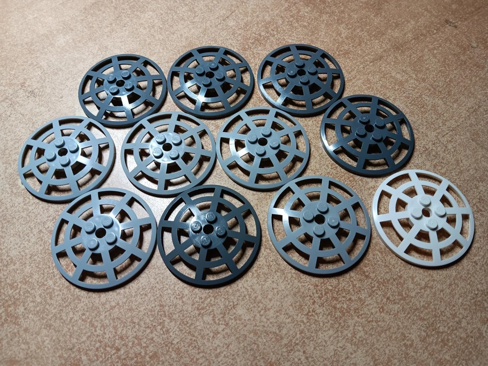 LEGO BULK LOT 11 INVERTED RADAR DISH WEBBED 6X6 #4285 GRAY WHITE - Image 1 of 1