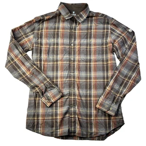 Herren Kuhl Langarm Hemd mit Knopfleiste braun orange Größe M Flanell Wandern - Bild 1 von 7