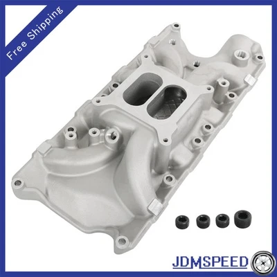 Colector de admisión plano doble para bloque pequeño Ford SBF 260 289 302 V8 aluminio Foto 1 de 4