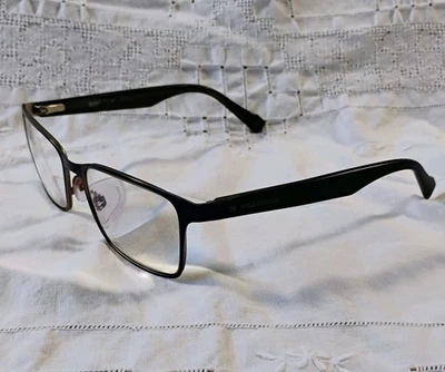 Hugo Boss Naranja Hombres Anteojos BO0183 KOL Negro Borde Completo 53-18-140 Monturas Solo Foto 1 de 4