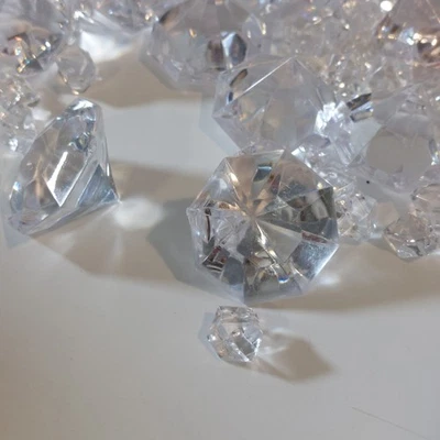Vaso espalhador acrílico transparente pedras preciosas de diamante mesa enchimento decoração de casamento a granel 2,5 libras - Imagem 1 de 4