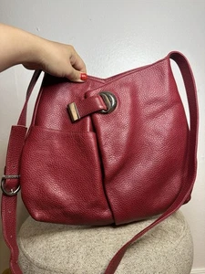 Red leather Groom Paris crossbody Handbag - Picture 1 of 10