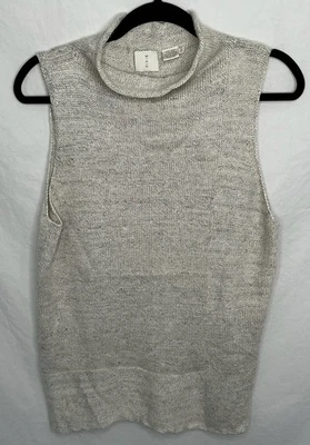 M.A.G. By Magaschoni Sleeveless Sweater Women’s Size XL Gray Linen Silk Cashmere - Image 1 of 4