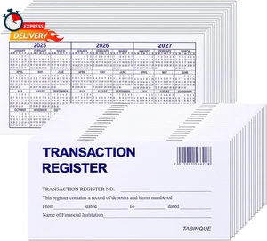 24 PIEZAS Registros de Cheques para Chequera Personal, Registro de Chequera Fácil de Leer - Imagen 1 de 12