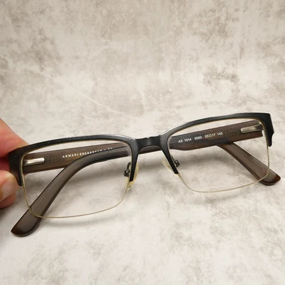 Marco de gafas Armani Exchange gris mate media llanta - AX1014 6060 53-17-145 Foto 1 de 4