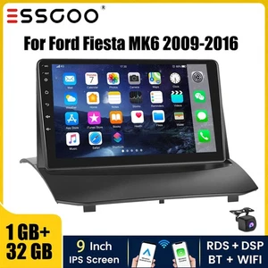 9" CarPlay Car Stereo For Ford Fiesta 2008-2016 Android 14 BT Head Unit GPS+CAM - Picture 1 of 18