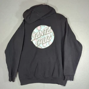 Santa Cruz Hoodie Herren Medium schwarz Floral Decay Dot Logo Skateboard - Bild 1 von 11