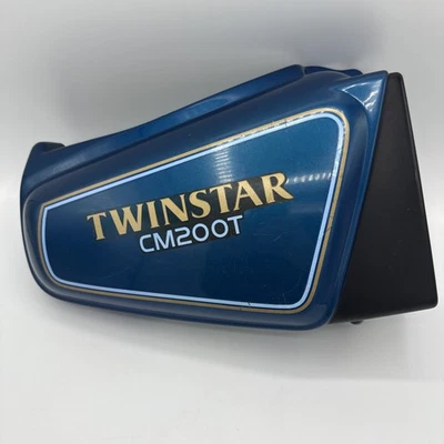 Vintage OEM Honda Twinstar Blue Right Side Cover CM200T Motorcycle Road Bike - Image 1 of 4