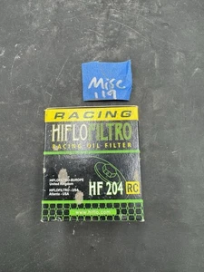 HiFlo Glossy Black Oil Filter HF204 NEW Motorcycle - Picture 1 of 3
