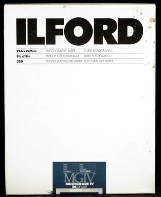 Papel (perla) ILFORD Multigrado IV RC Deluxe 8-1/2 x 11 - 100+ hojas restantes Foto 1 de 4