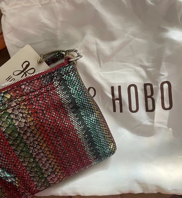 NWT HOBO Leather Darcy Convertible Crossbody Bag Holiday Stripe Wristlet Purse - Image 1 of 4