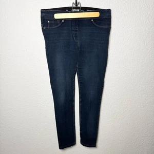 Nygard Luxe Denim Skinny Cuff Jeans Dark Wash Stretch Gr. L 14-16 Gummibund - Bild 1 von 7