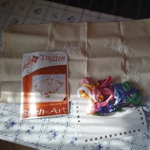 80 x 80 cm Mitteldecke zum sticken Stickpackung mit Material Hohlsaum, Ostern - Bild 1 von 3