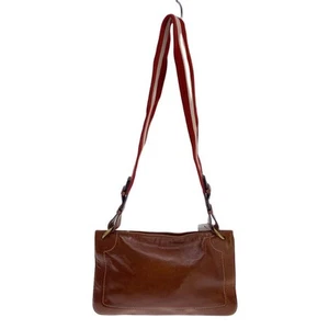 BALLY Shoulder Bag Metal Fittings Leather Brown From Japan 0080212K Authentic - Picture 1 of 24