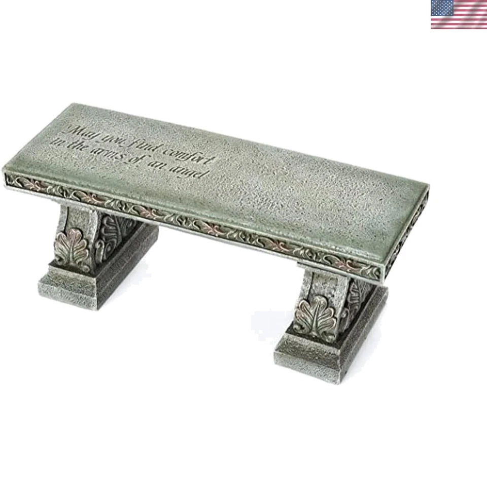 Roman Memorial Bench With Verse Inscribed on Top 15.25-inch