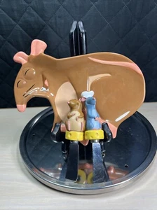 2007 DISNEY/PIXAR RATATOUILLE EMILE And Remy  Knives AND Plate Set RARE!!!!! - Picture 1 of 12