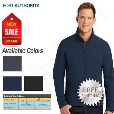 Port Authority Mens Tall Core Soft Shell Water Resistant Jacket TLJ317 - Image 1 of 2