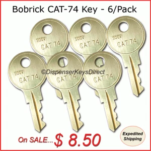 Bobrick CAT-74 Paper Towel, Toilet Tissue & Liquid Soap Dispenser Key - (6/pk.) - Picture 1 of 2