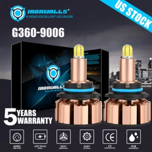 6-sides LED Headlight 9006 HB4 2800W 420000LM 6000K Low Beam White Bulbs Power - Picture 1 of 12